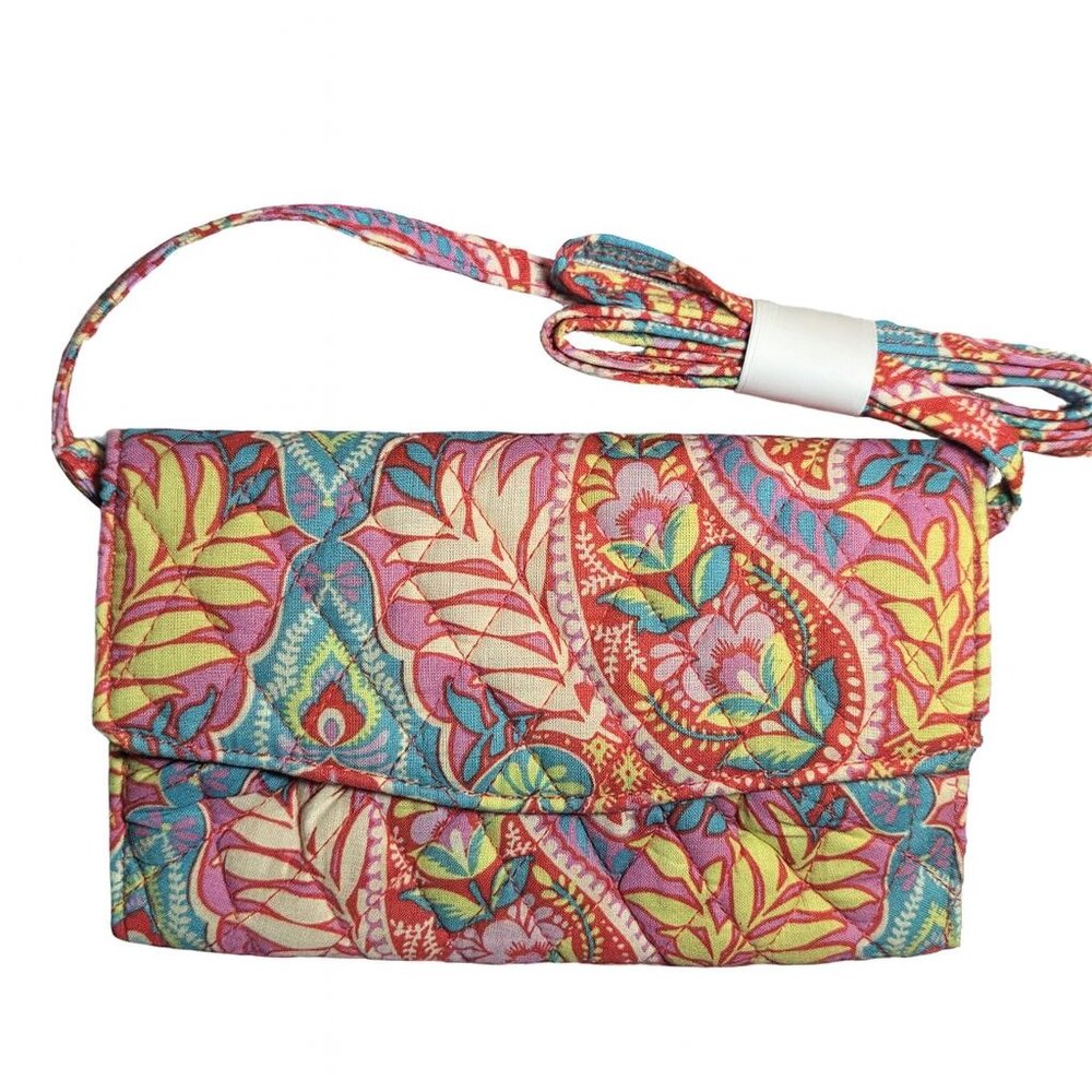 Vera Bradley Wallet Crossbody "Paisley in Paradise" Multicolor Floral Purse